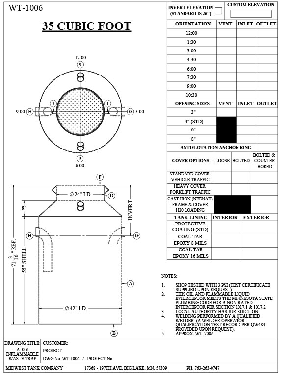 wt-1006 waste trap